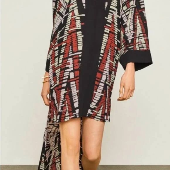 Bcbgmaxazria Tandori Spice Hi Low Long Sleeve Dress - Picture 4 of 11